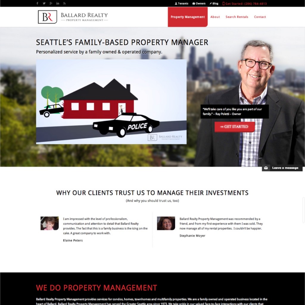 Seattle Property Management Website Design