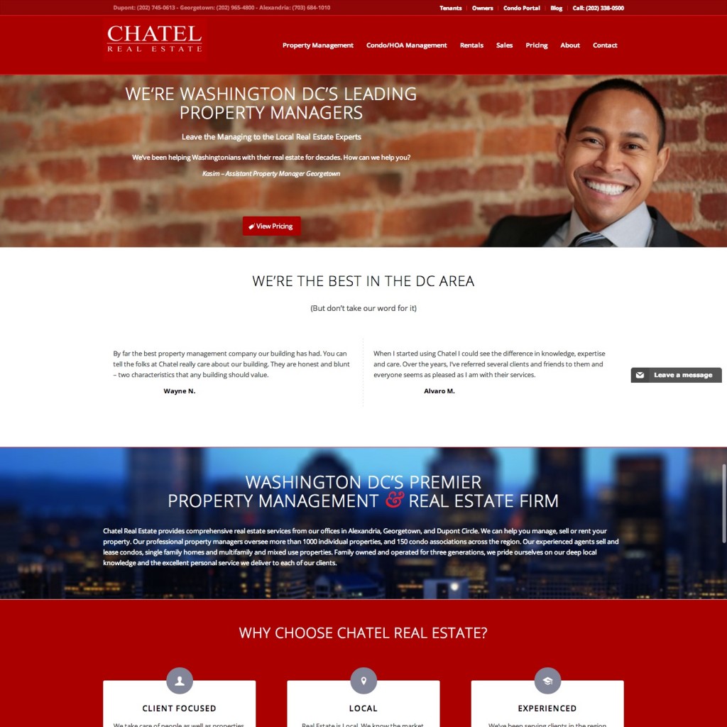 Washington DC Property Management Website Design