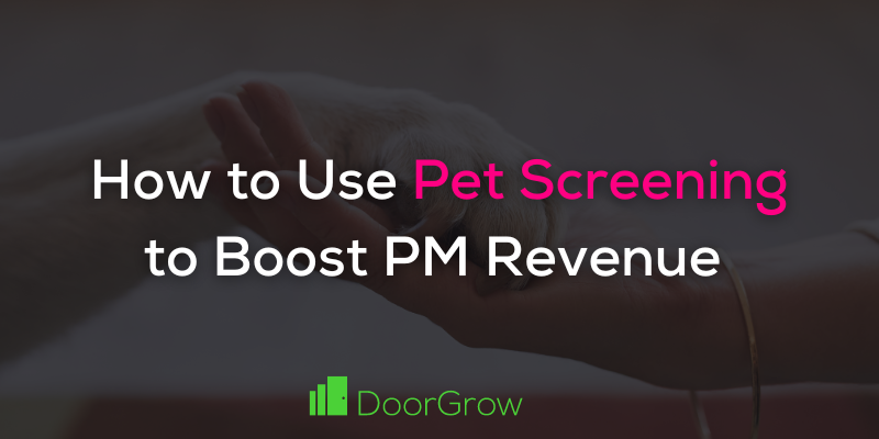 Pet screening to increase revenue graphic